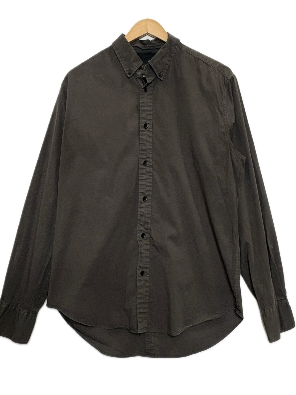 Rag & Bone Mens Long Sleeve Button Down Shirt Size M Fit 2 Dark Grey Brown